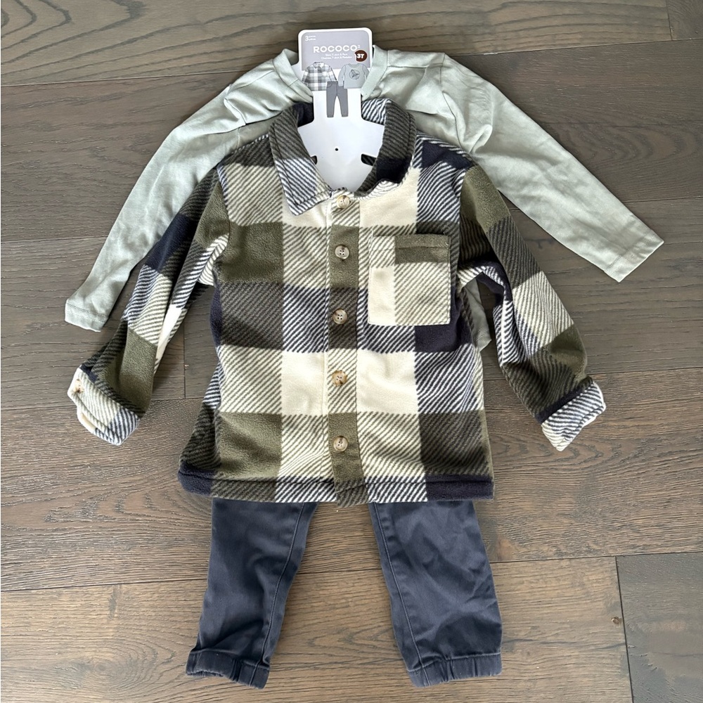Rococo boys 3 piece outfit 3T new with tags ret $69 plus tx
